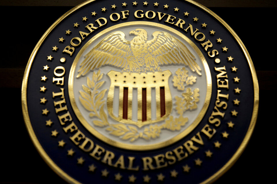 The seal for the Board of Governors of the Federal Reserve System. (Reuters Photo/Joshua Roberts)