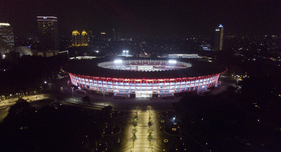 A view of Gelora Bung Karno Main Stadium in Jakarta. (Antara Photo/Wahyu Putro A.)