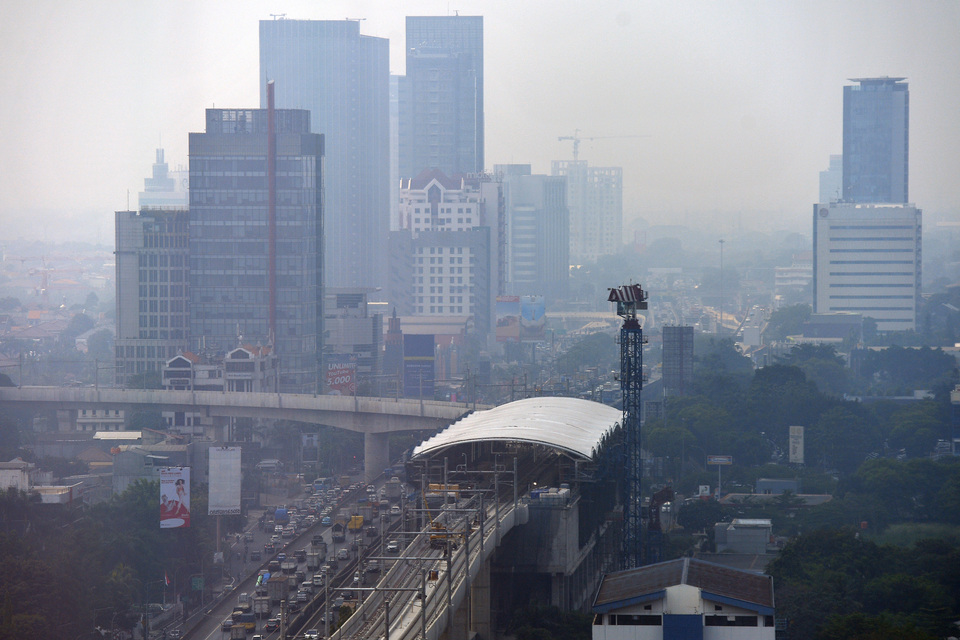 Jakarta's gleaming new MRT is one example of the Indonesian government's persistence in infrastructure development despite slowing global economic growth. (Antara Photo/Sigid Kurniawan)