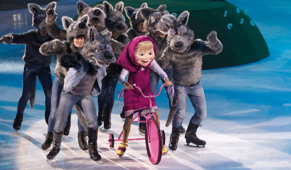 Masha and the Bear On Ice is set to entertain ice-skating enthusiasts and fans of the children TV series at ICE BSD in Tangerang on Aug. 19. (Photo courtesy of Masha and the Bear official website)