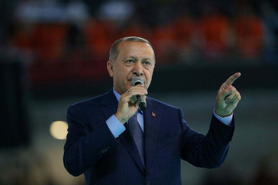 President Tayyip Erdogan said on Tuesday (14/08) Turkey will boycott electronic products from the United States. (Reuters Photo/Murat Kula)