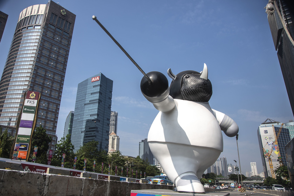 The Jakarta administration said it will close 70 schools during the Asian Games to reduce traffic in the city during the event, which will take place between Aug. 18 and Sept 2. (Antara Photo/Aprillio Akbar)