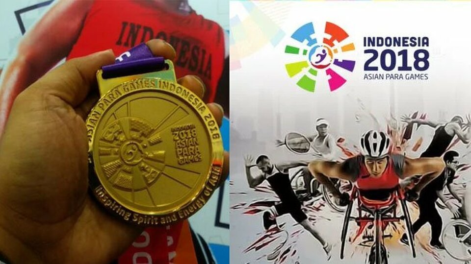 Asian Para Games 2018 medals feature Braille and rattling sound that help visually impaired athletes easily identify them. (Photo courtesy of tribunestyle.com)
