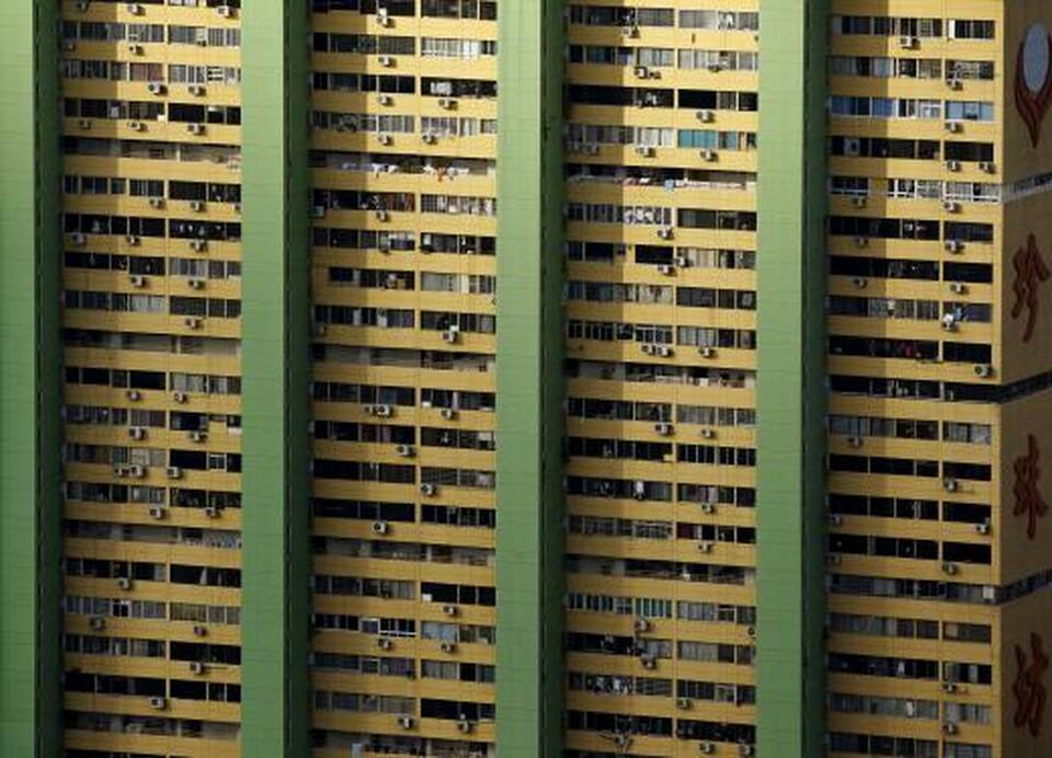 Air-conditioning units dot the façade of the People's Park Complex in Singapore's Chinatown. (Reuters Photo/Edgar Su)