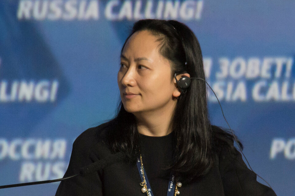 Meng Wanzhou, executive board director of Chinese technology giant Huawei, attends a session of the VTB Capital Investment Forum in Moscow in this 2014 file photo. (Reuters Photo/Alexander Bibik)