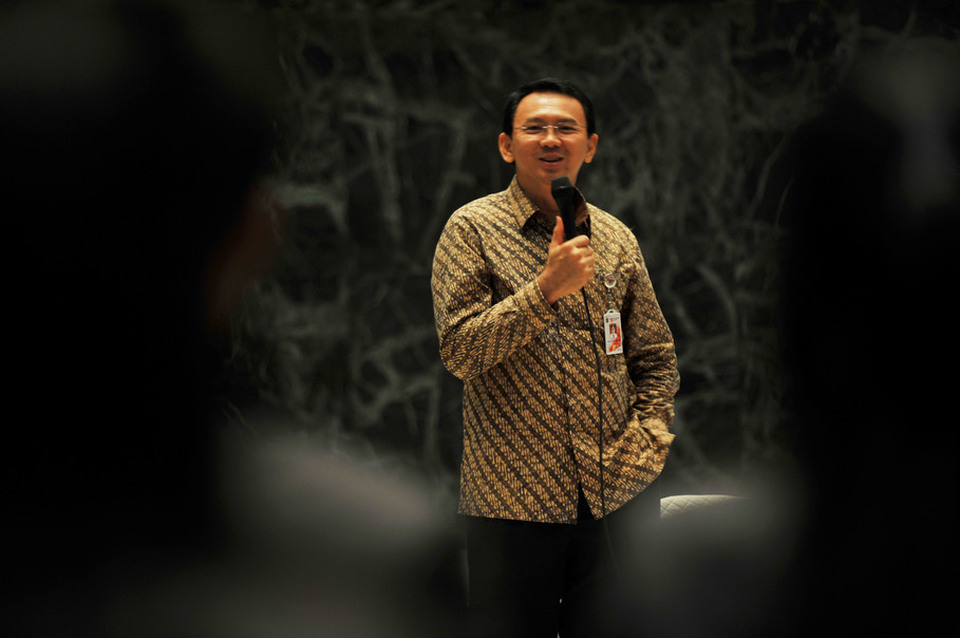 Former Jakarta governor Basuki Tjahaja Purnama has launched an app to help people with disabilities. (GA Photo/Defrizal)