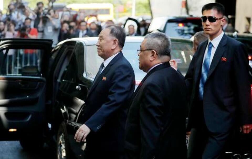 North Korean envoy Kim Yong-chol arrives at a hotel in New York. (Reuters Photo/Lucas Jackson)