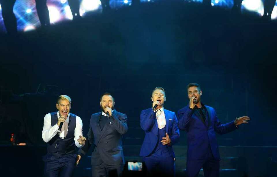 Boyzone during their 'Back Again No Matter What' concert at Tennis Indoor Senayan in Jakarta on May 22, 2015. (SP Photo/Joanito De Saojoao)