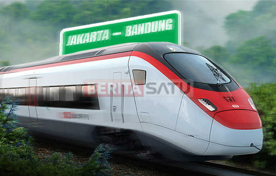 Illustration of the Jakarta-Bandung bullet train. (BeritaSatu Photo/Danung Arifin)