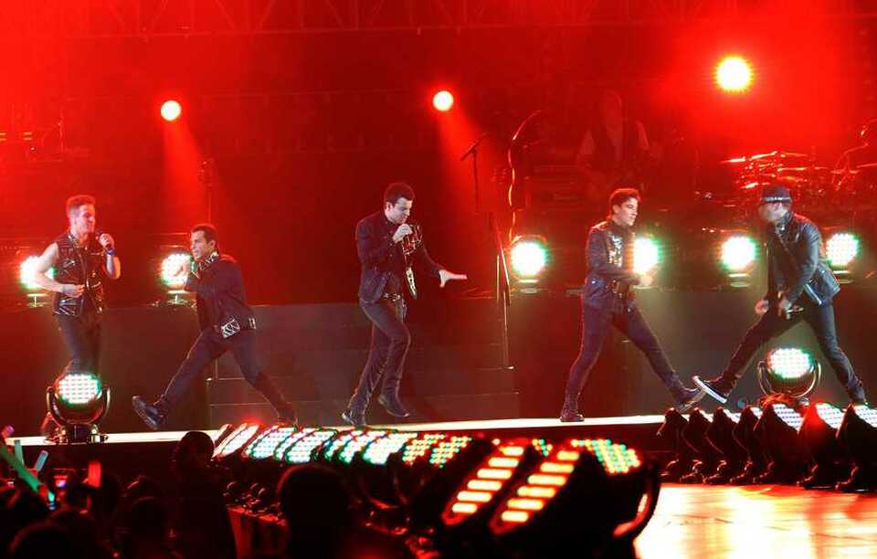 Backstreet Boys at their 2012 Jakarta concert. (Antara Photo)