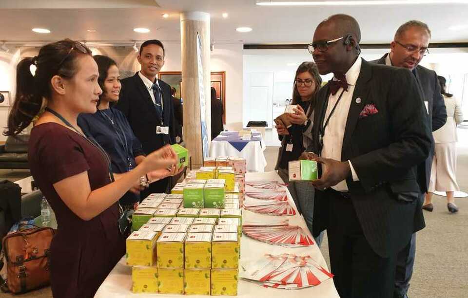 Indonesia sponsored a coffee break session during the 101st assembly of the IMO Maritime Safety Committee in London on Tuesday to present promotional material and publications regarding its participation as a Category C member. (B1 Photo)