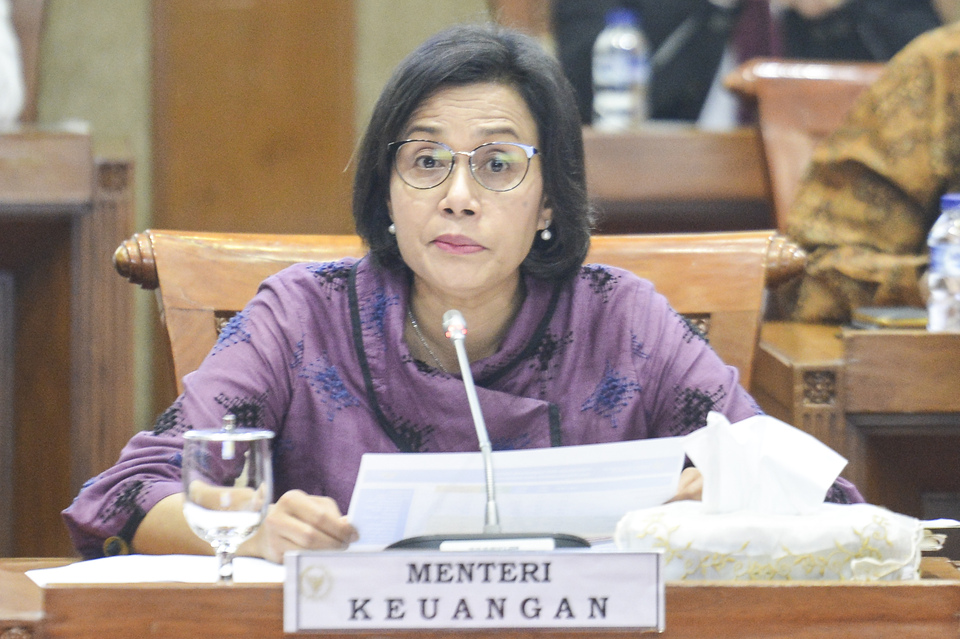 Sri Mulyani Indrawati is widely expected to continue in her role as finance minister in the second-term administration of President Joko 'Jokowi' Widodo, a recent survey showed. (Antara Photo/Nova Wahyudi)