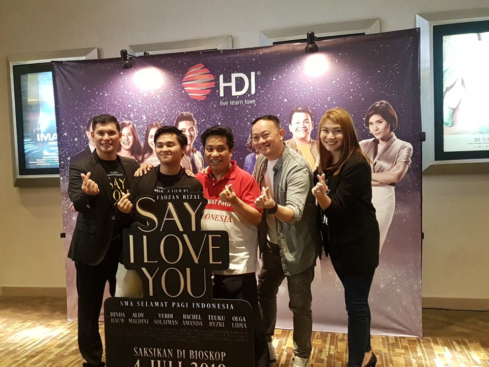 The cast and crew of 'Say I Love You' at a press conference in Jakarta on Wednesday. (JG Photo/Nur Yasmin)