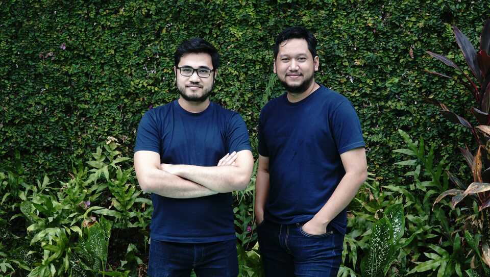 Faris Rahman, left, co-founder and chief technology officer of Nodeflux, and Meidy Fitranto, the company's co-founder and chief executive. (Photo courtesy of Nodeflux)