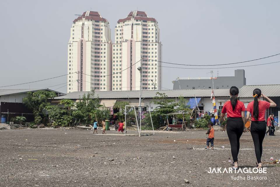 Kampung Akuarium in North Jakarta on Wednesday. (JG Photo/Yudha Baskoro)  