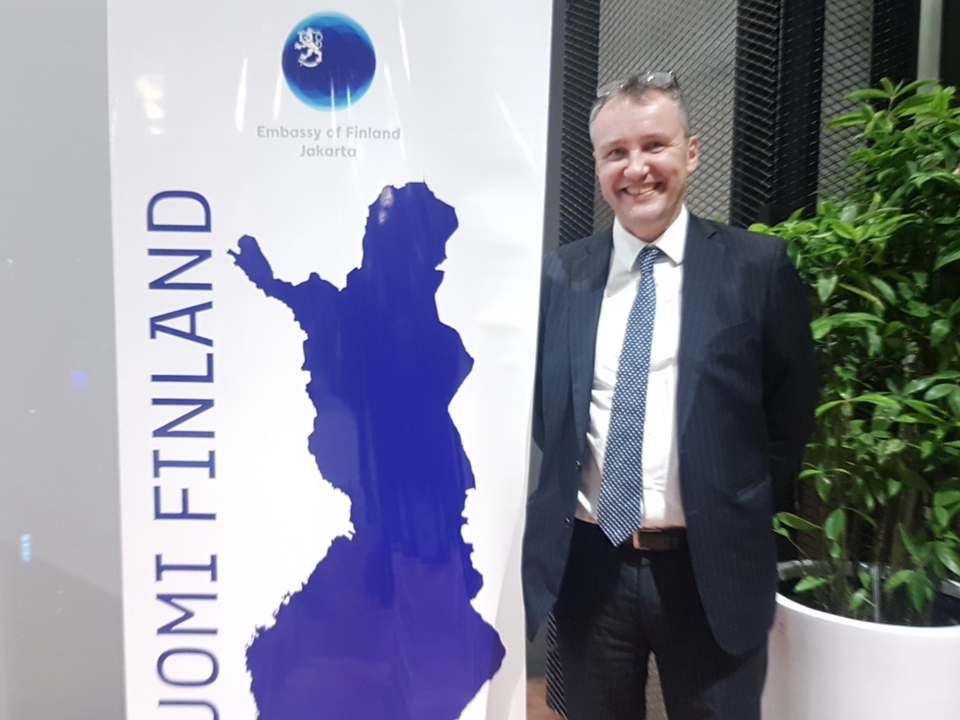 Finnish Ambassador Jari Sinkari said the seminar aimed to help local stakeholders come up with new ideas on how to implement a circular economy in Indonesia. (JG Photo/Nur Yasmin)