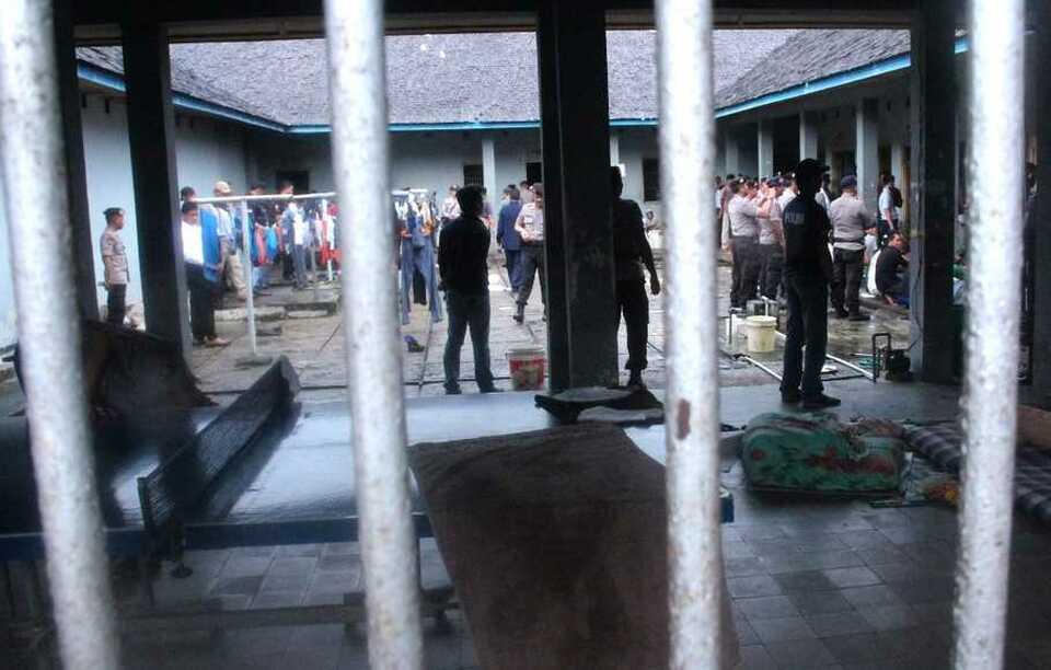 Inmates in an Indonesian prison. (Antara Photo)