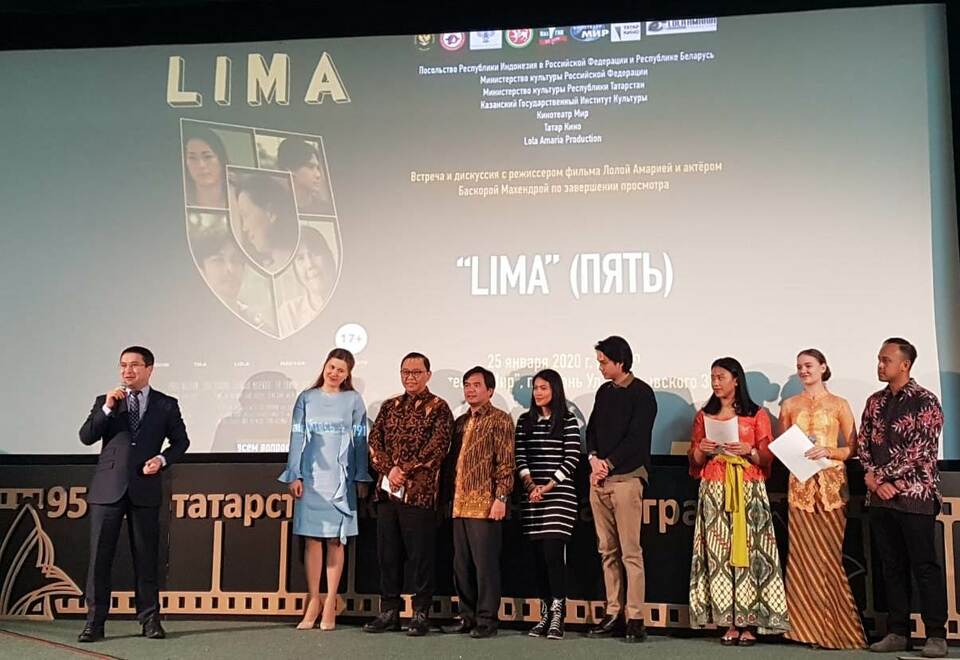 Indonesian film "Lima" is presented in the Tatarstan capital of Kazan on January 25, 2020. (Photo Courtesy of the Indonesian Embassy in Moscow)