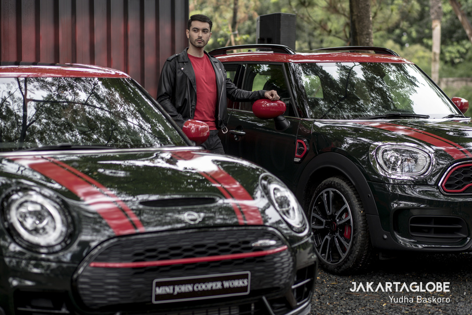 The new MINI John Cooper Works Clubman and Mini John Cooper Works Countryman at MINI Indonesia's launch event in Jakarta on Friday. (JG Photo/Yudha Baskoro)