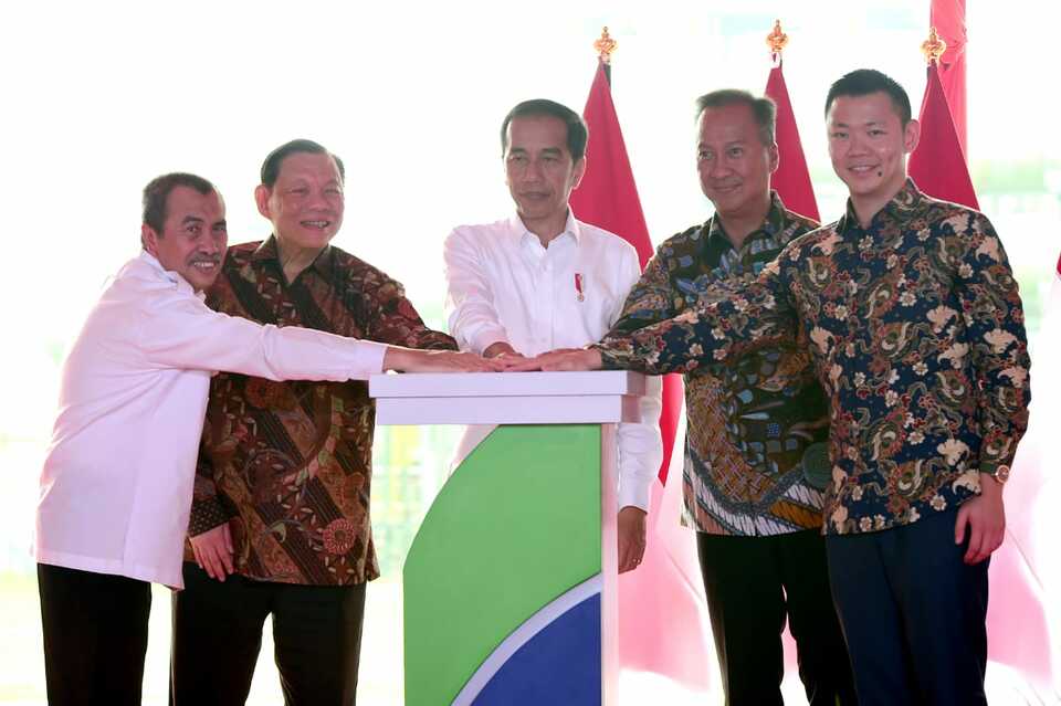 The inauguration of APR viscose rayon facility in Pelalawan, Riau, on Feb. 21, 2020. (Photo Courtesy of Biro Pers)
