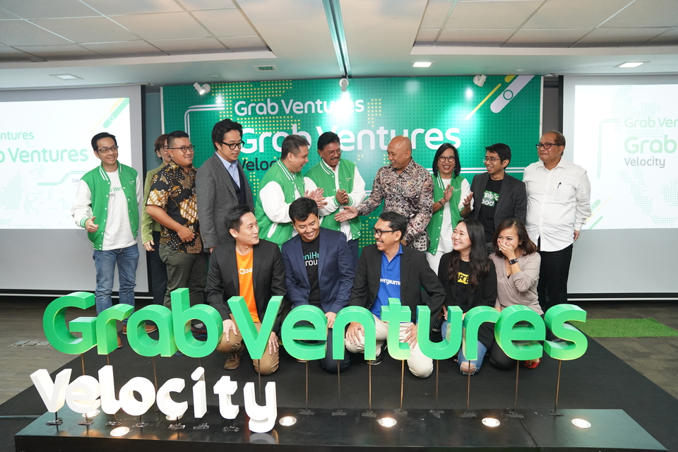 Grab Ventures Velocity press conference in Jakarta on Tuesday. (Photo Courtesy of Grab Indonesia)
