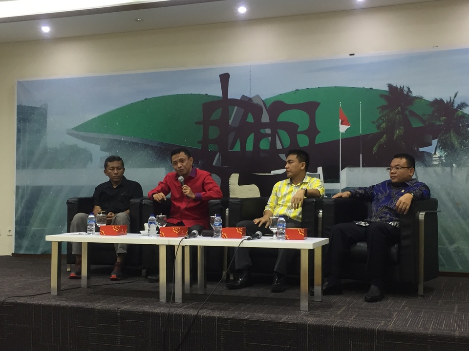A discussion on the future of BPJS Kesehatan attended by lawmakers and non-governmental organizations at the House of Representatives in Jakarta on Thursday. (JG Photo/Tara Marchelin).