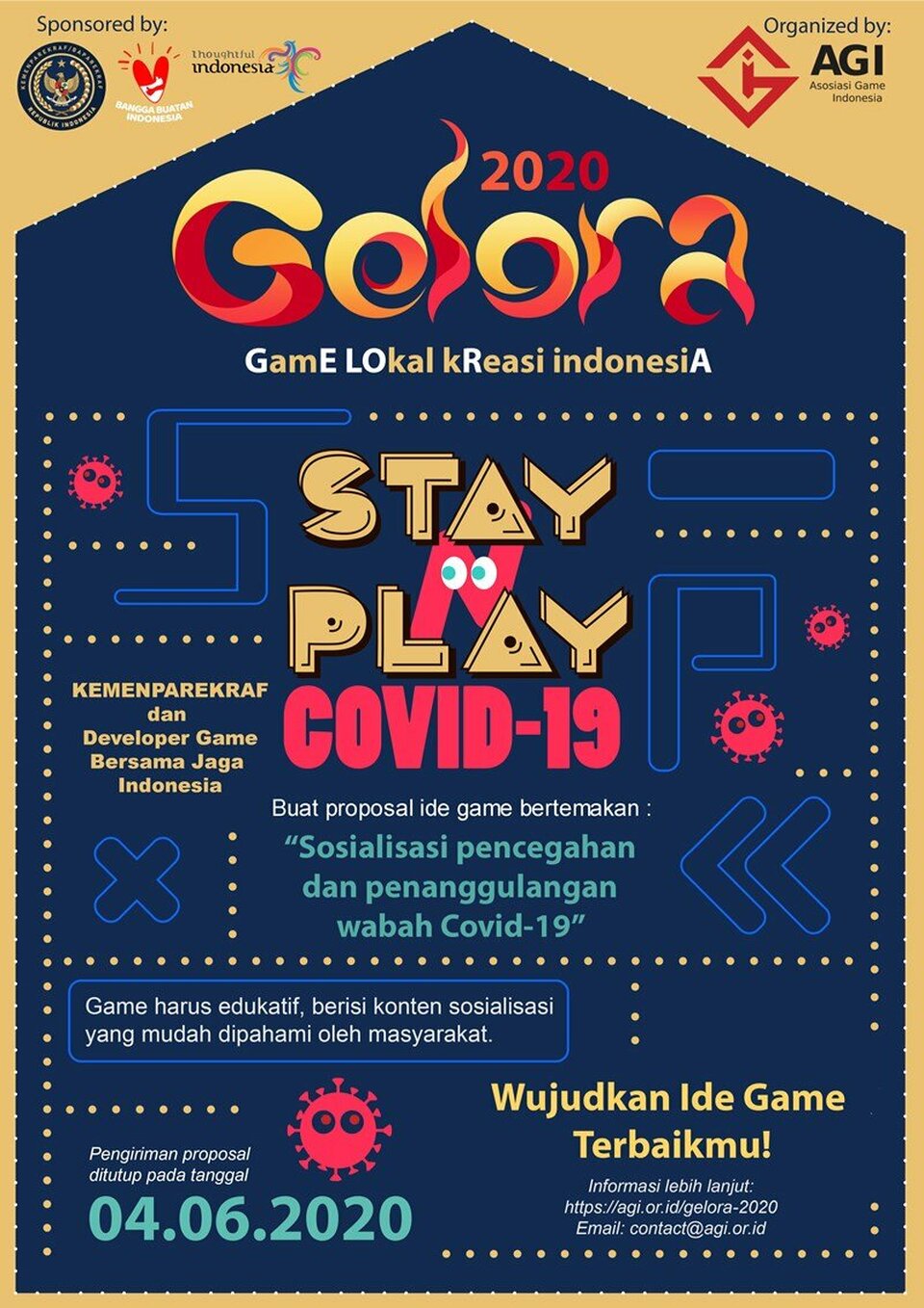 A poster for the game developer competition Game Lokal Kreasi Indonesia (Gelora) 2020. (Photo courtesy of the Indonesian Games Association)