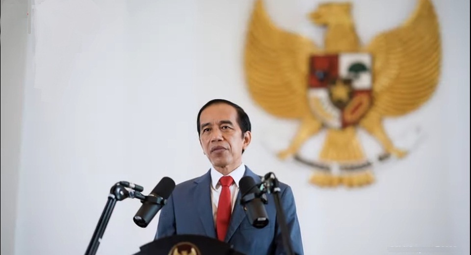 President Joko Widodo delivers a speech during the APEC Summit held through video conference on Nov. 19, 2020. (Photo Courtesy of the State Secretariat)