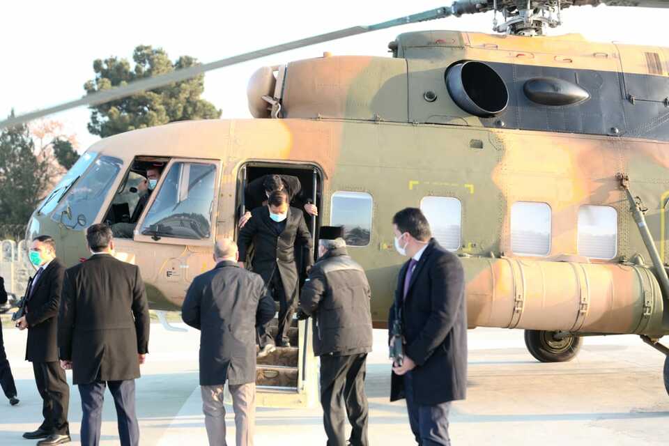 File photo: Former Vice President Jusuf Kalla arrives in Kabul, Afghanistan, to broker peace talks on Dec. 23, 2020.