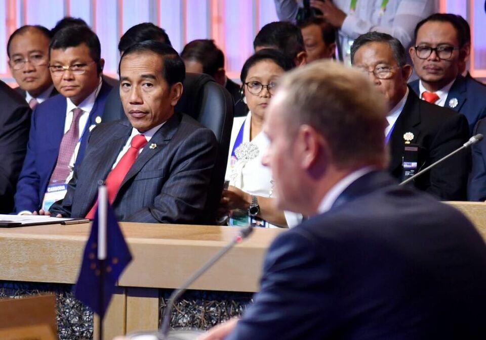 File photo: President Joko Widodo attends ASEAN-EU Summit in Manila on Nov. 14, 2017. (Photo courtesy of State Secretariat)