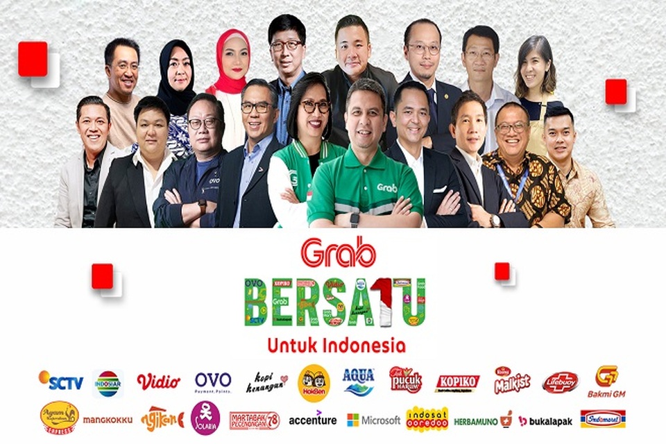 Grab teams up with 23 brands on the Bersatu untuk Indonesia campaign. (Photo Courtesy of Grab Indonesia)
