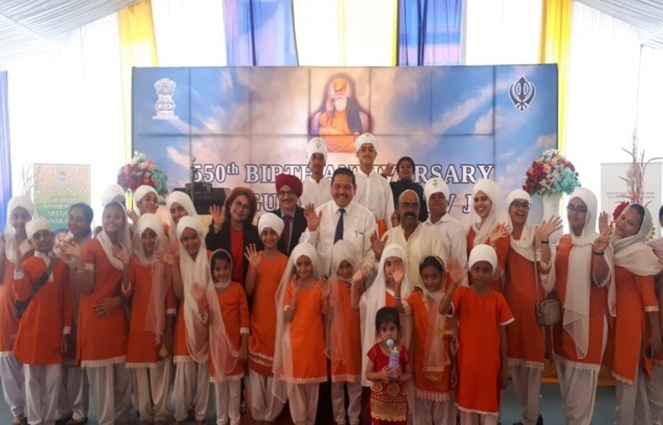 Indian community celebrate the 550th birth anniversary of Guru Nanak Devji in Medan, North Sumatra, on 10 November 2019. (Photo courtesy of the Indian Consulate in Medan)