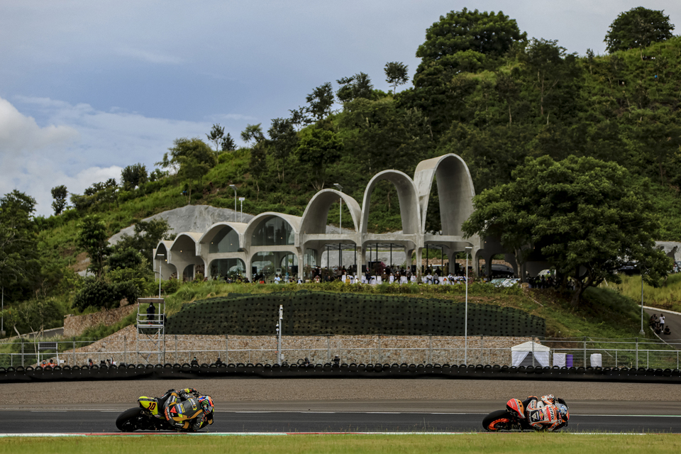 MotoGP riders in action during Qualification 2 (Q2) of MotoGP Pertamina Grand Prix of Indonesia at Mandalika International Street Circuit, in Lombok, Indonesia on March 19, 2022. (JG Photo)