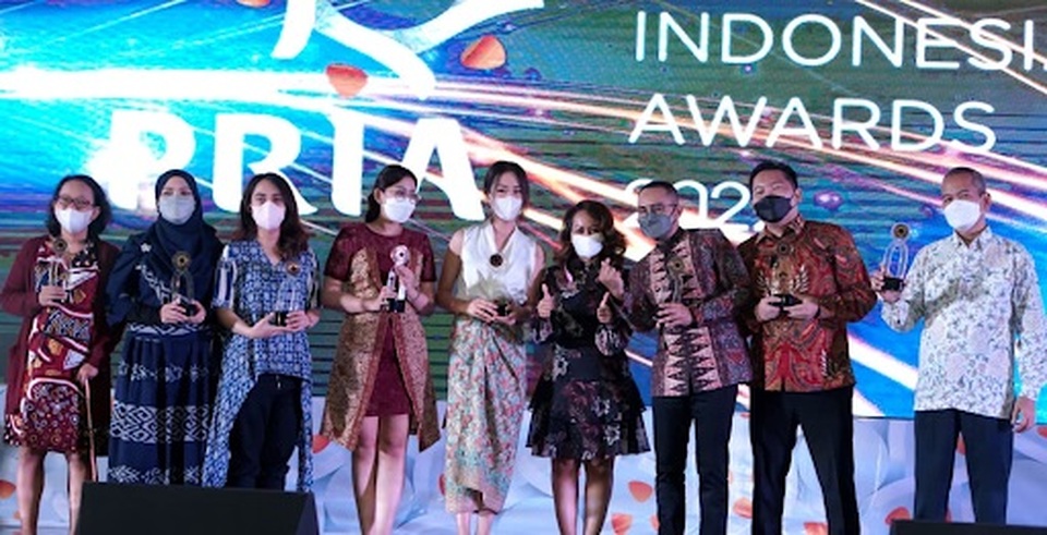 Danone Indonesia wins four awards at the 2022 Public Relations Indonesia Awards, or PRIA, in Semarang on March 25, 2022. (Photo Courtesy of Danone Indonesia)