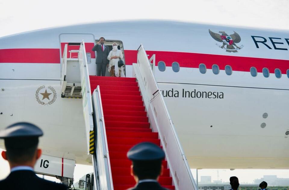 President Joko "Jokowi" Widodo heads for Washington DC on May 10, 2022. (Twitter @jokowi)