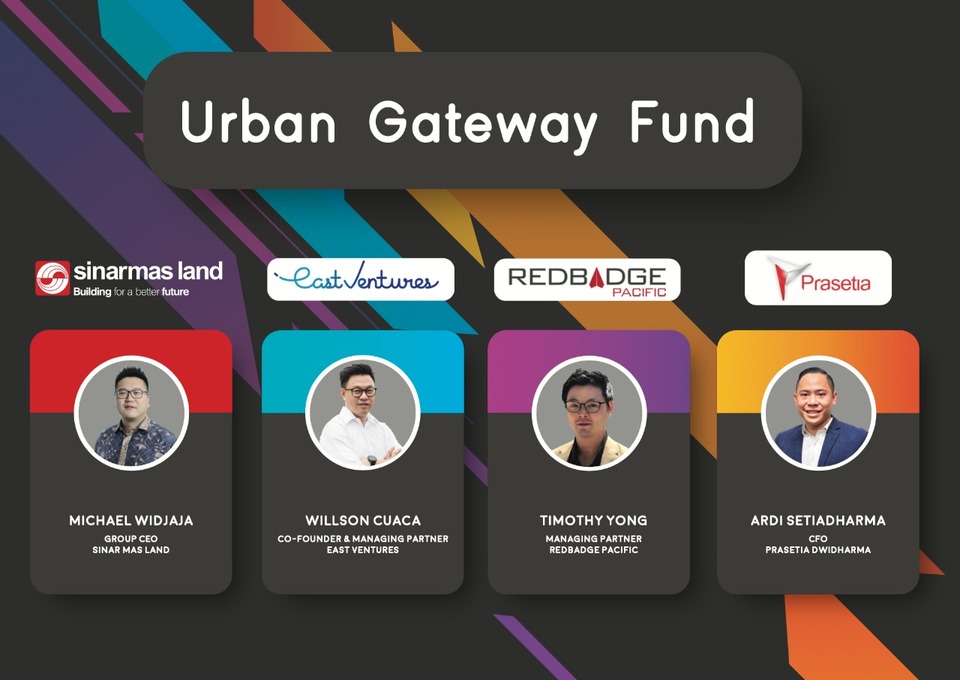 UGF was initiated by Michael Widjaja (Sinar Mas Land), Timothy Yong (Redbadge Pacific), Willson Cuaca (East Venture), and Ardi Setiadharma (Prasetia Dwidharma) for initial funding for startup companies engaged in urban planning development. (Photo Courtesy of Sinar Mas Land)