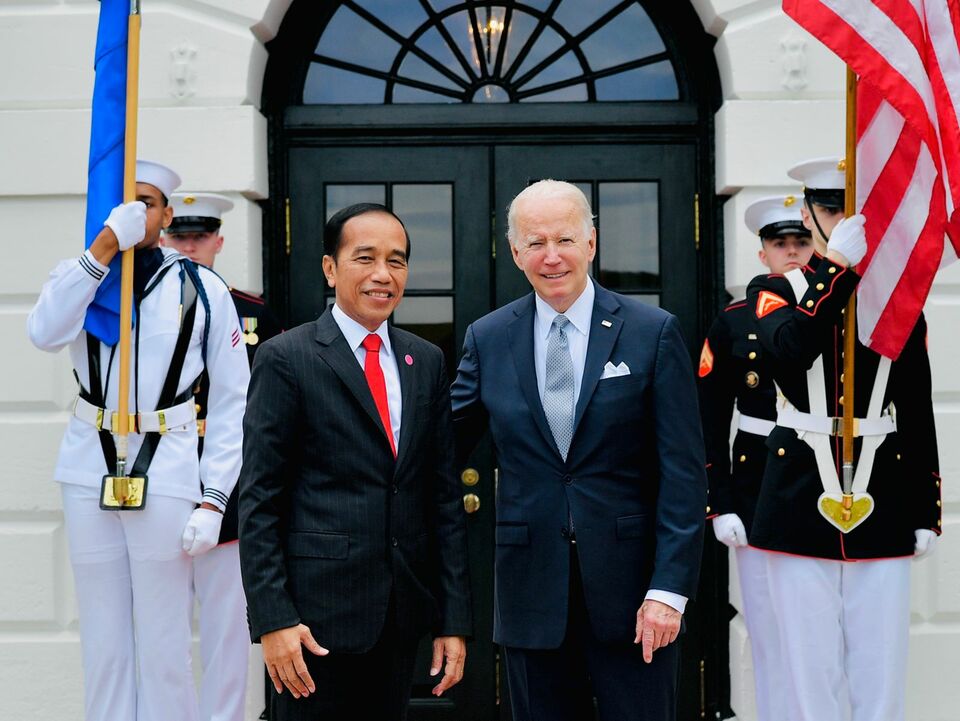 President Joko "Jokowi" Widodo meets with US President Joe Biden at the White House in Washington DC on May 12, 2022. (Photo Courtesy of Presidential Press Bureau)	