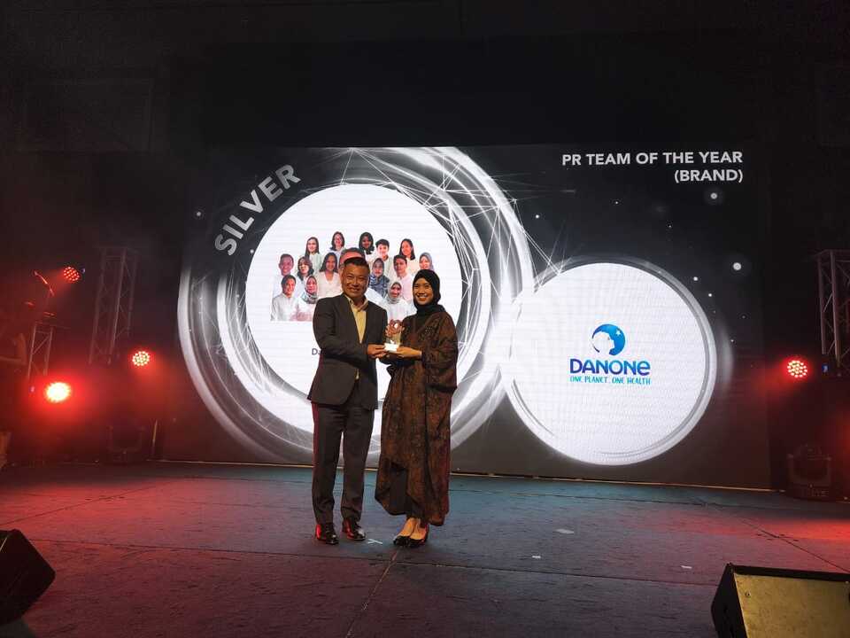 Food company Danone Indonesia takes home two awards at the 2022 PR Awards in Hotel Shangri-La, Singapore, on May 13, 2022. (Photo Courtesy of Danone Indonesia)