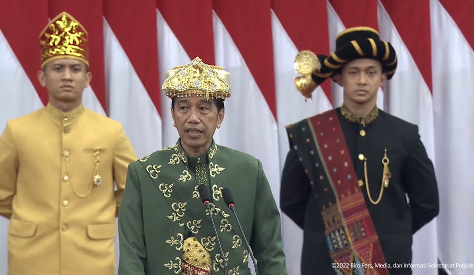 President Joko "Jokowi" Widodo addresses the People Consultative Assembly