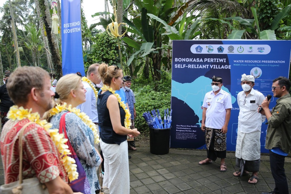 Hundreds of G20 delegates visit Bongkasa Pertiwi Village in Badung, Bali, on Sep. 1, 2022. (Photo Courtesy of Danone-Aqua)