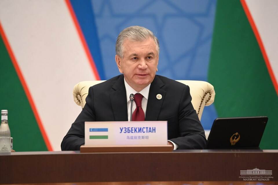 President of Uzbekistan Shavkat Mirziyoyev attends the Council of Heads of State of the SCO meeting in Samarkand on Sep. 16, 2022. (Photo Courtesy of president.uz)