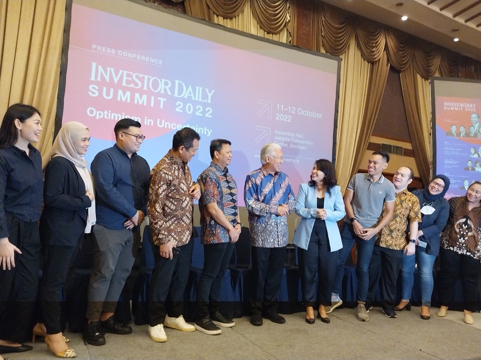 Investor Daily Summit 2022 press conference in Jakarta on Oct. 3, 2022. (JG Photo/Jayanty Nada Shofa)