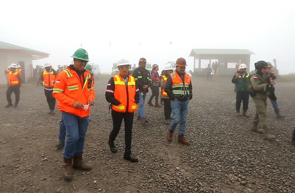 Finance Minister Sri Mulyani Indrawati, center, visits Freeport Indonesia highland mine in Tembagapura, Papua, on December 4, 2022. (B-Universe photo/Stefani Ginting)