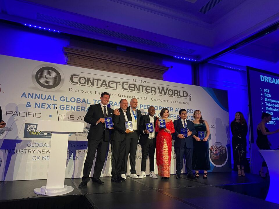 Tokopedia takes home nine gold medals, one silver, and a dream team award at the recent 2022 Contact Center World competition. (Photo Courtesy of Tokopedia)