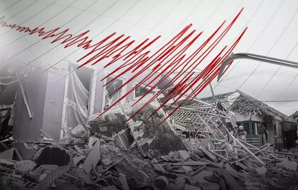 A photo illustration of an earthquake. (B1 Photo/Muhammad Reza)