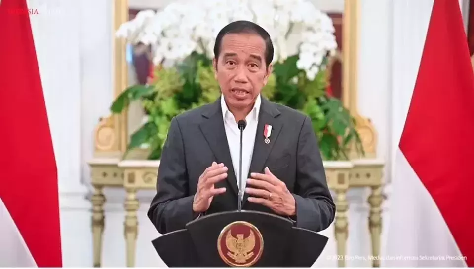 President Joko Widodo speaks about the upcoming FIFA U-20 World Cup which becomes a controversy due to domestic opposition to the participation of Israel in a video message aired on March 28, 2023. (Videograpghy)