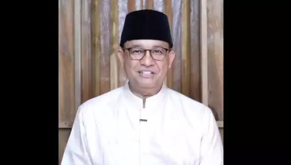 Anies Baswedan speaks in a video message to his supporters on April 22, 2023. (Videography) a