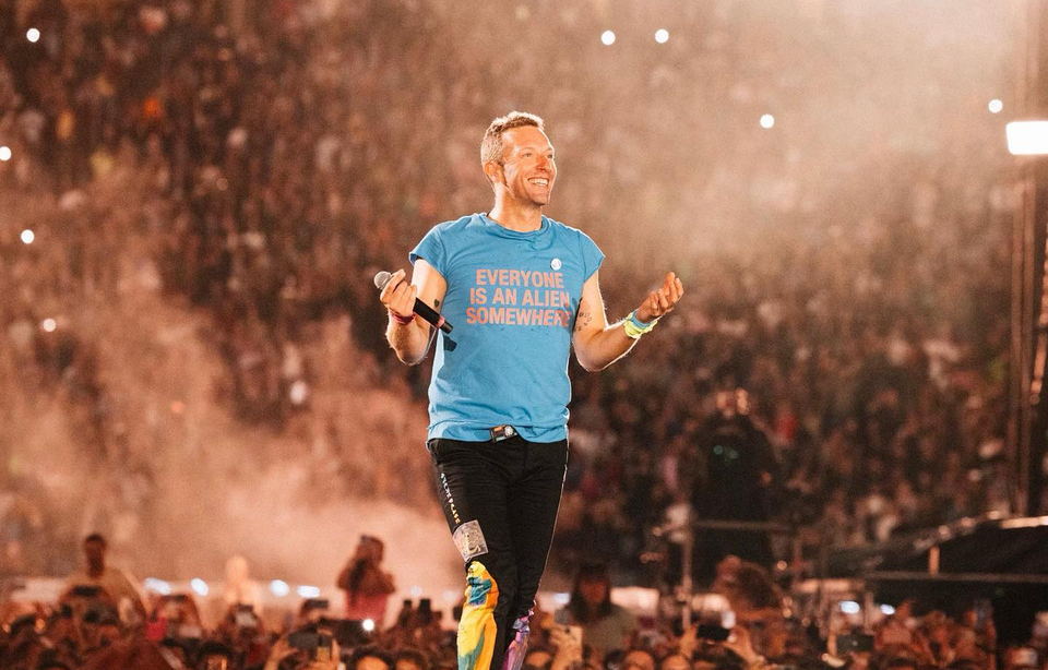 Coldplay's lead vocalist Chris Martin. (Photo Courtesy of Instagram @coldplay)	