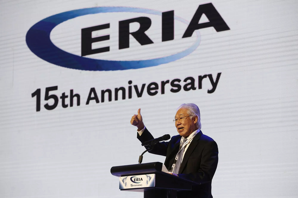 Former Trade Minister and B-Universe Executive Chairman Enggartiasto Lukita gives remarks at ERIA