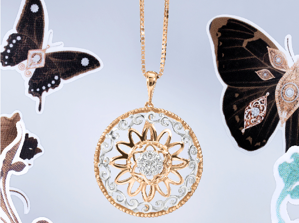 The dazzling Tara diamond pendant from The Palace's Nusantara collection is a collaboration with prominent designer Samuel Wattimena. (Photo Courtesy of The Palace Jeweler)